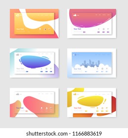 Set of Website Templates Landing Page Layouts. Mobile Development Design Easy to Edit and Customize. Vector illustration