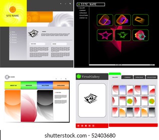 Set of Websites design templates, vector.