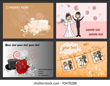 Set of wedding backgrounds for your design, vector