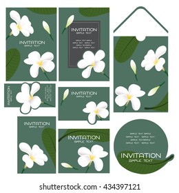 Set of Wedding Card with Flower Concept, Floral, Decorative Vector Templates. Can be used as Greeting Card, Wedding Illustration.
