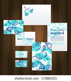 Set of wedding cards