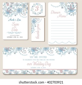 Set of wedding cards
