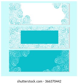 Set of wedding cards or another greeting cards .
Wedding card or invitation with abstract floral background in zen tangle style.