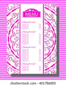 Set of wedding cards. Wedding invitations, Thank you card, Save the date card, Table card, RSVP card and Menu.