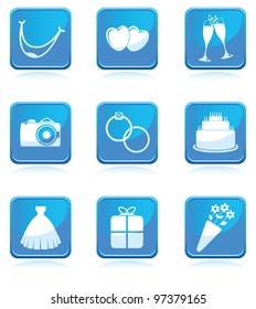 set of wedding icons
