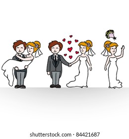 Set of wedding illustration