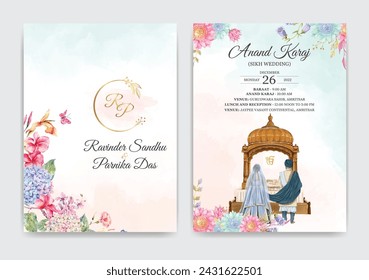 Set of Wedding Invitation Card. Illustrator and designer. Wedding Invites, save the date, Birthday Invites, Video Invites, E-Cards.