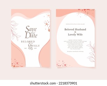 Set von Hochzeitskarte-Design. Vektorgrafik-dekorativer Hintergrund.