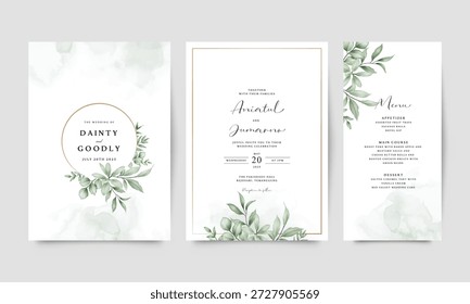 Conjunto Plantillas tarjeta invitación