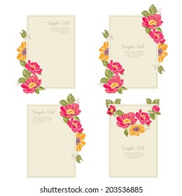 set wedding invitation cards. Wedding set vector eps10