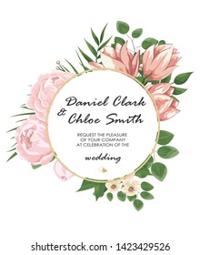 set of wedding invitations with Calla flowers and green leaves. rsvp is a modern art design. natural, Botanical, elegant vector illustration
