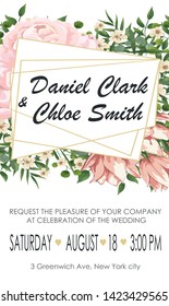 set of wedding invitations with Calla flowers and green leaves. rsvp is a modern art design. natural, Botanical, elegant vector illustration
