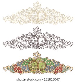 Set of wedding renaissance borders