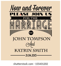 Set of wedding typography