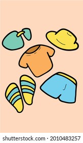 Set of weekly or daily planner and diaries vector flat illustration. Cute sticker template decorated with cartoon image and trendy lettering. Signs, symbols, objects for scheduler or organizer