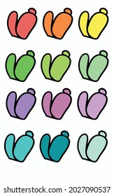 Set of weekly or daily planner and diaries vector flat illustration. Cute sticker template decorated with cartoon image and trendy lettering. Signs, symbols, objects for scheduler or organizer