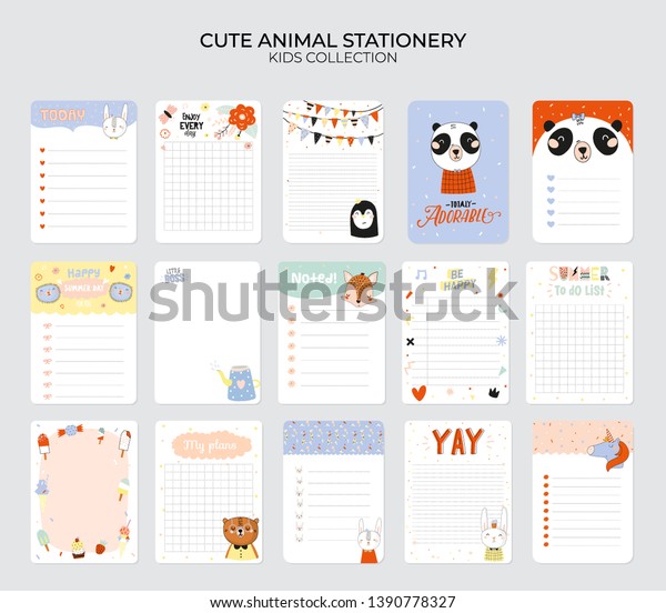 set weekly planners do lists cute stock vector royalty free cute lists