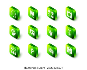 Set Weight loss, Planning strategy, Online education, Medal, Key performance indicator, Project team base, Digital alarm clock and Whistle icon. Vector