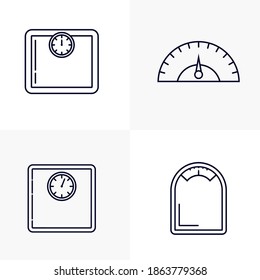 Set of Weighting design vector, Fitness equipment design icon concept vector, Creative Symbol, Illustration