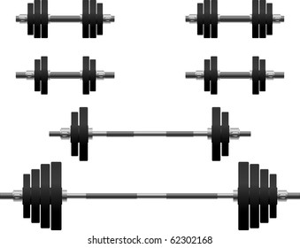 set of weights. second variant. vector illustration