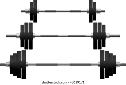 set of weights. vector illustration