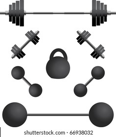 set of weights.third variant. vector illustration