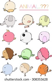 set of Weird animals