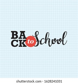 Set of Welcome back to school labels. School Background. Back to school sale tag. Vector illustration. Hand drawn lettering badges. Typography emblem set