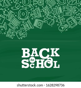 Set of Welcome back to school labels. School Background. Back to school sale tag. Vector illustration. Hand drawn lettering badges. Typography emblem set