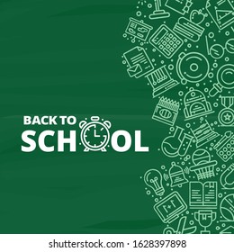 Set of Welcome back to school labels. School Background. Back to school sale tag. Vector illustration. Hand drawn lettering badges. Typography emblem set