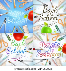 Set of Welcome back to school template. EPS 10 vector file included
