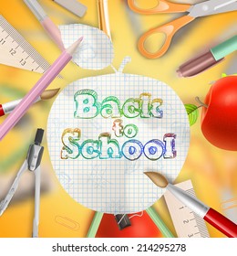 Set of Welcome back to school template. EPS 10 vector file included
