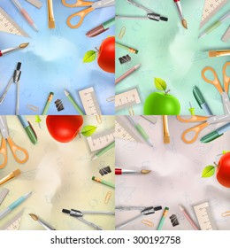 Set of Welcome back to school template. EPS 10 vector file included