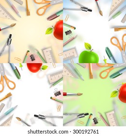 Set of Welcome back to school template. EPS 10 vector file included