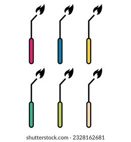 Set of Welding technology icon, metal tool equipment symbol, safe weld vector illustration .