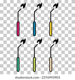 Set of Welding technology icon, metal tool equipment symbol, safe weld vector illustration .