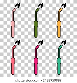 Set of Welding technology icon, metal tool equipment symbol, safe weld vector illustration .