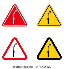 Conjunto de icono de tecnología de soldadura, símbolo de equipo de herramientas de metal, ilustración vectorial de soldadura segura .