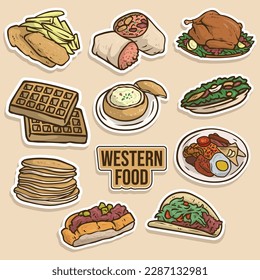 Ilustración de la dieta de comida occidental