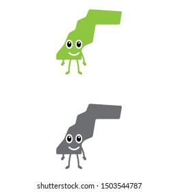 a set of Western Sahara map mascots