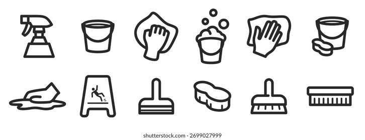 Conjunto de Ilustración vectorial de piso húmedo