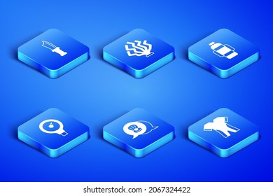 Set Wetsuit for scuba diving, Diving knife, Scallop sea shell, Gauge scale, Coral and Aqualung icon. Vector