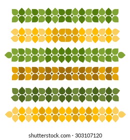 Set of wheat grains shapes