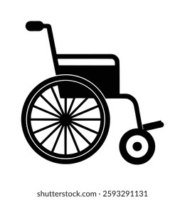 set of wheelchair vector silhouette