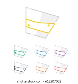 Set of Whiskey and Scotch Glass. Vector, Illustration