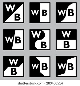 Set of White balance icon, Black and white icon,  vector design.