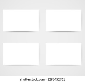 
Set of white banners with shadow. Design element