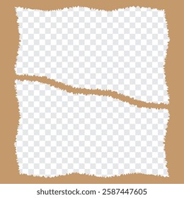 Set of White, Black and Red Torn or ripped paper sheet.  Vector Collage Shape of Torn Paper. Scrapbook edge, notebook tear or blank page split on white background. EPS10
