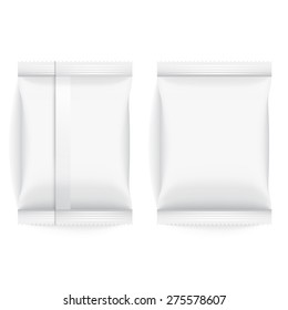 Set of White Blank Foil Packaging : Vector Illustration EPS10