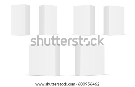 Download Set White Blank Rectangular Boxes Isolated Stock Vector ...